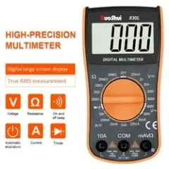 VICTOR 830L Mini Digital Multimeter, 2000 Counts,Manual Range AC/DC voltage, resistance, diode test