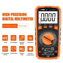 VICTOR 97 Digital Multimeter , 4000 Counts,measuring DCV, ACV, DCA, ACA, Resistance and Capacitance, Frequency, Diode, Triode, Continuity test, Temperature, Auto power off (can be canceled) and backlight function