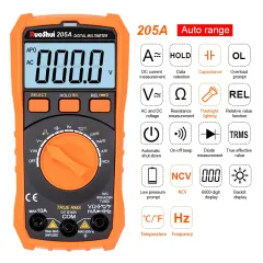 VICTOR 201 202 203 205A Digital Multimeter , Auto DMM Tester With NCV LIVE Function,measuring DCV, ACV, DCA, ACA, resistance, capacitance, frequency, temperature, diode, continuity test,Capacitance meter NEW portable multimetro