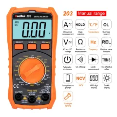 VICTOR 201 202 203 205A Digital Multimeter , Auto DMM Tester With NCV LIVE Function,measuring DCV, ACV, DCA, ACA, resistance, capacitance, frequency, temperature, diode, continuity test,Capacitance meter NEW portable multimetro