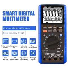 VICTOR 189A True RMS Multimeter ,measuring the AC/DC voltage,AC/DC current, resistance, capacitance, dBm, thermocouple (TC), RTD, diode, ON/OFF status, frequency and duty cycle.