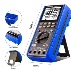 VICTOR 189A True RMS Multimeter ,measuring the AC/DC voltage,AC/DC current, resistance, capacitance, dBm, thermocouple (TC), RTD, diode, ON/OFF status, frequency and duty cycle.