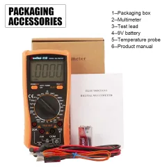 VICTOR 89A 89B Digital Multimeters ,measuring DCV, ACV, DCA ACA, Resistance, Diode and Continuity Test, Temperature，True RMS