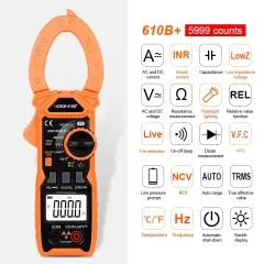 VICTOR 610B+ 610C+ Digital Clamp Meter,measuring DCV, ACV，Low Z (AC V), ACA,DCA，Resistance, Diode and Continuity Test, Capacitance，Frequency，Duty cycle，Temperature，Live Wire test ，NCV Measurement