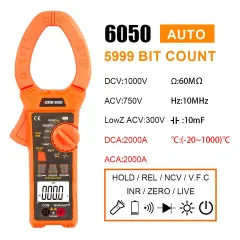VICTOR 6050 6052 Digital Clamp Meter,measuring DCV, ACV，ACA,DCA，Low-V,Resistance, Capacitance ，Diode and Continuity Test, Capacitance，Frequency，Duty cycle，Temperature，NCV
