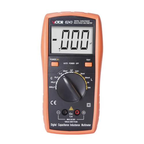 VICTOR 6243 Digital Capacitance Inductance Meter,dual-integral A/D convert,Capacitance, Inductance with LCD Backlight Max 1999 Display