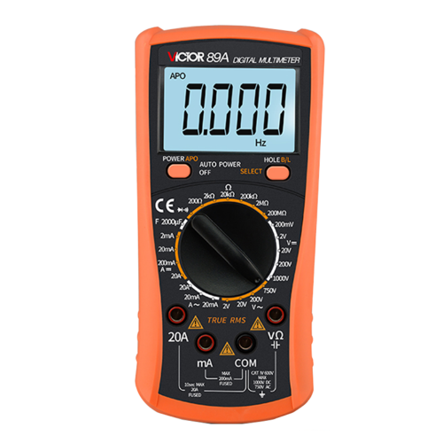 VICTOR 89A 89B Digital Multimeters ,measuring DCV, ACV, DCA ACA, Resistance, Diode and Continuity Test, Temperature，True RMS