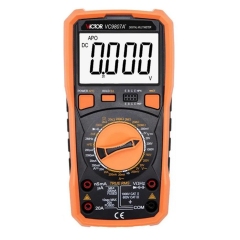 VICTOR 9801A+ 9804A+9806+ 9807A+ 9808+ 980+ Digital Multimeter,15 seconds delay backlight，load protection，measuring DCV, DCA, AC true RMS measurement, resistance, capacitance, conductance, triode, diode/continuity automatic identification function