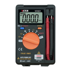 VICTOR 921 Mini Digital Multimeter, Mini Foldable Digital Meter,4000 Counts,Automatically identify AC/DC voltage, frequency, duty cycle, resistance, capacitance, diode forward voltage drop and on-off test