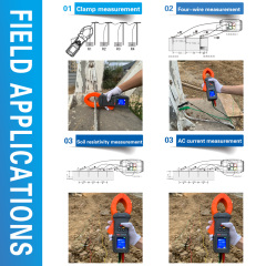 Ground Pile Clamp Earth Resistance Testers