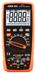 VICTOR 86B 86C 86D 86E Digital Multimeter , Tester With NCV LIVE，measuring DCV, ACV, DCA, ACA, Resistance, Capacitance, Frequency, Temperature，Duty cycle，Diode test and with the function of auto power off and backlight