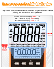 VICTOR 86B 86C 86D 86E Digital Multimeter , Tester With NCV LIVE，measuring DCV, ACV, DCA, ACA, Resistance, Capacitance, Frequency, Temperature，Duty cycle，Diode test and with the function of auto power off and backlight