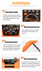 VICTOR 86B 86C 86D 86E Digital Multimeter , Tester With NCV LIVE，measuring DCV, ACV, DCA, ACA, Resistance, Capacitance, Frequency, Temperature，Duty cycle，Diode test and with the function of auto power off and backlight