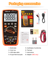 VICTOR 86B 86C 86D 86E Digital Multimeter , Tester With NCV LIVE，measuring DCV, ACV, DCA, ACA, Resistance, Capacitance, Frequency, Temperature，Duty cycle，Diode test and with the function of auto power off and backlight