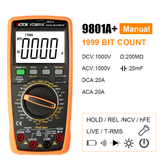 VICTOR 9801A+/9804A+/9805A+/9808+ Digital Multimeter , 2026 New Version