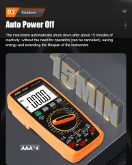 9806+ 9807A+ 980+ 19999 Counts Digital Multimeter