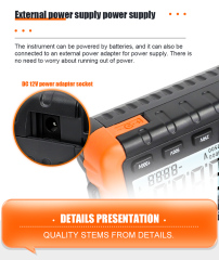 VICTOR 60B+ 60D+ 60E+ (2022 version) Digital Insulation Rresistance Testers,DC/AC Voltage Testing (20-1000V, 20-1500V) and Resistance accuracy 5％+5，4999/1999 Counts LCD Display