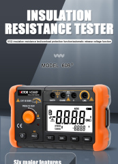 VICTOR 60B+ 60D+ 60E+ (2022 version) Digital Insulation Rresistance Testers,DC/AC Voltage Testing (20-1000V, 20-1500V) and Resistance accuracy 5％+5，4999/1999 Counts LCD Display