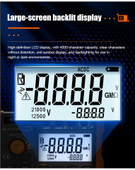 VICTOR 60B+ 60D+ 60E+ (2022 version) Digital Insulation Rresistance Testers,DC/AC Voltage Testing (20-1000V, 20-1500V) and Resistance accuracy 5％+5，4999/1999 Counts LCD Display