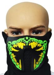 Light Up EL Rave Mask - New Teeth Design