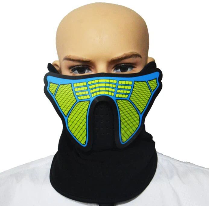 Light Up Sound Response EL Music Equalizer Face Mask