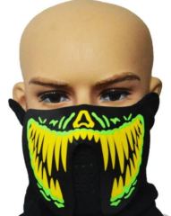 Light Up EL Mask - Big Bloody Mouth With Big Teeth