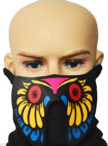 Light Up Sound Sensitive EL Mask - Owl