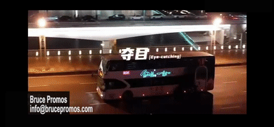 EL Lighting Bus Sticker