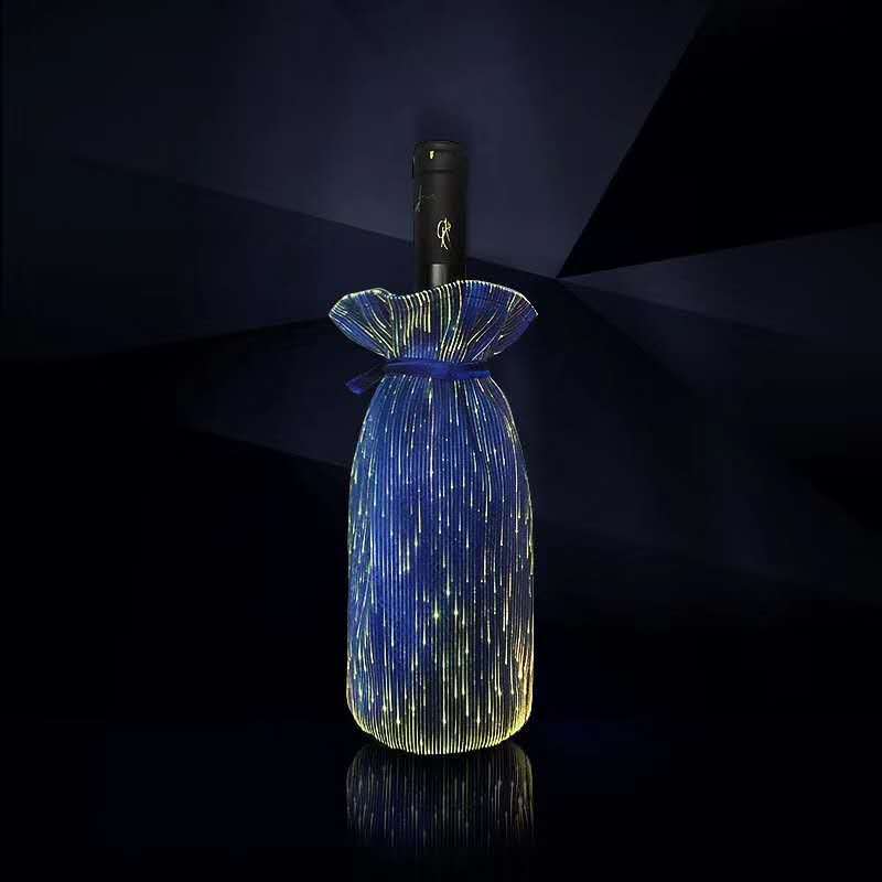 LED Optical Fiber Lighting Bag For Wine Bottle