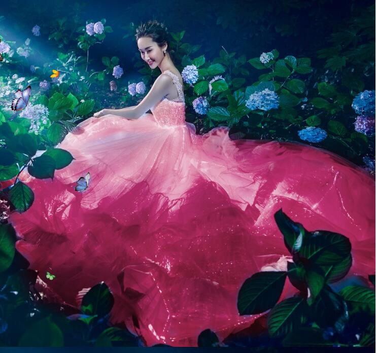Optical Fiber Lighting Wedding Dress
