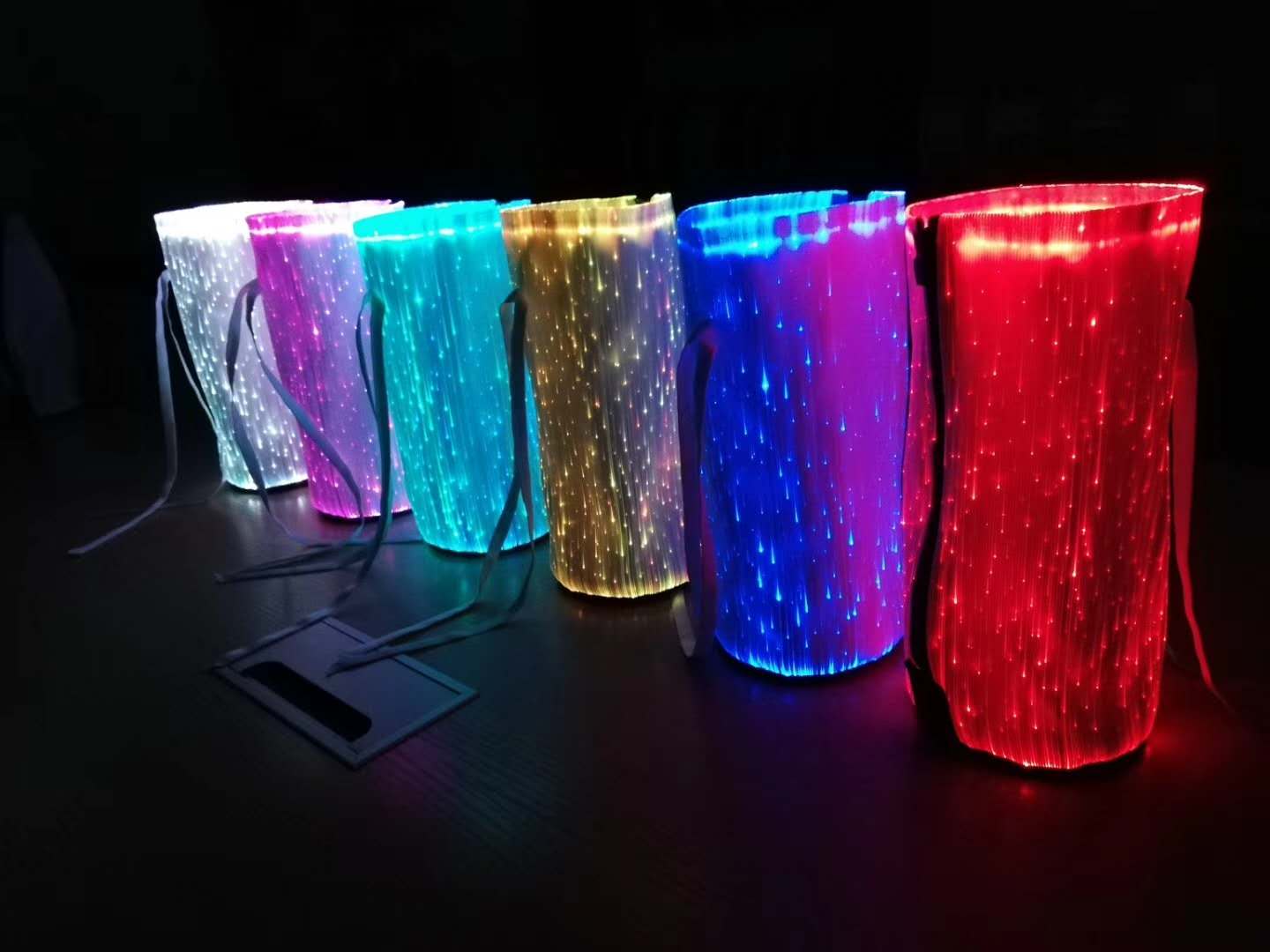 LED Optical Fiber Lighting Bag For Wine Bottle