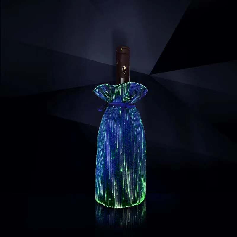 LED Optical Fiber Lighting Bag For Wine Bottle