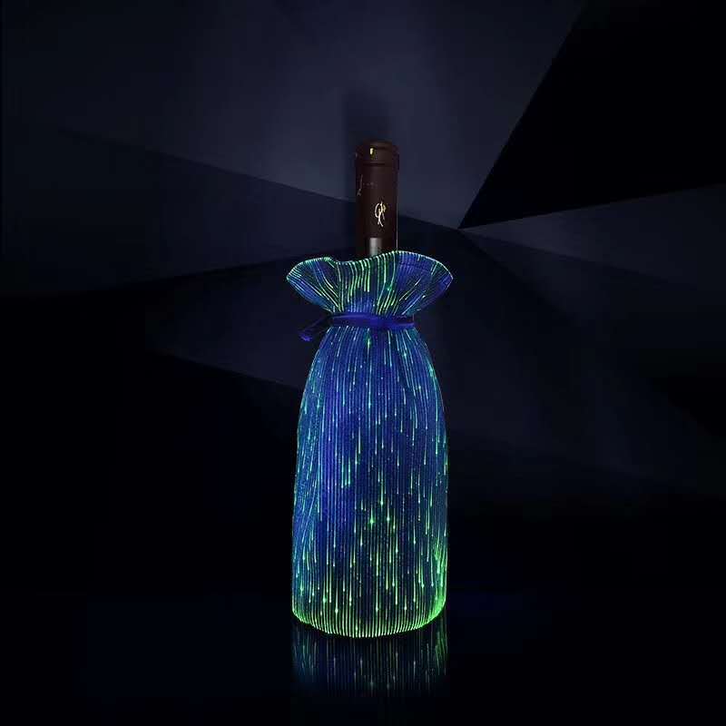 LED Optical Fiber Lighting Bag For Wine Bottle