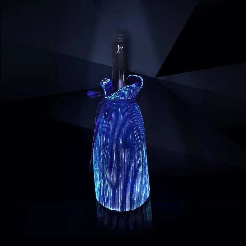 LED Optical Fiber Lighting Bag For Wine Bottle