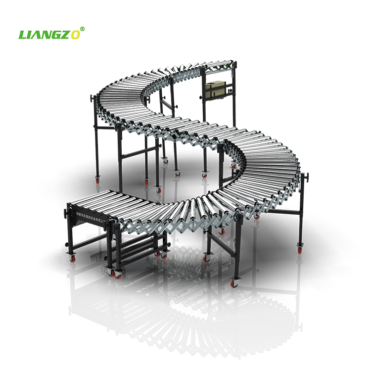 LIANGZO Powered Roller Conveyor Material Handling for Loading and Unloading