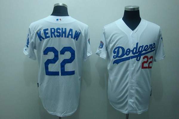 Dodgers #22 Clayton Kershaw Stitched White Baseball Jersey