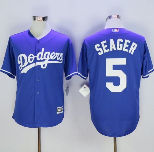 Dodgers #5 Corey Seager Blue New Cool Base Stitched Baseball Jersey