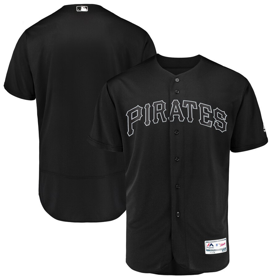 Men's Pittsburgh Pirates Majestic Black 2019 Players' Weekend Authentic Team Jersey