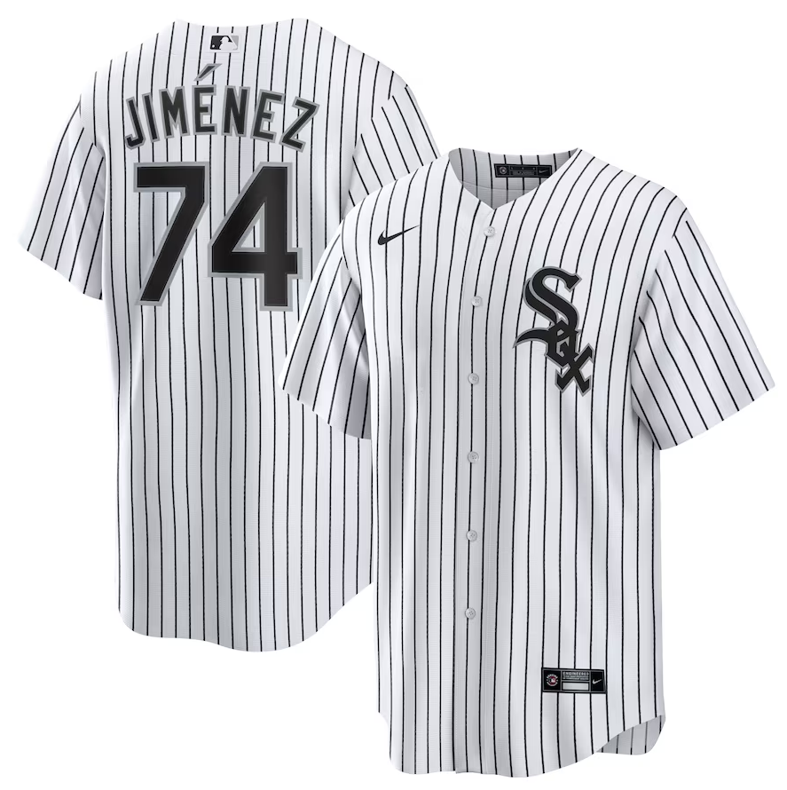 Men's Chicago White Sox Eloy Jimenez Nike White Home Replica Player Name Jersey