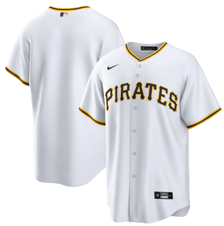 Men's Pittsburgh Pirates Nike White Home Blank Replica Jersey