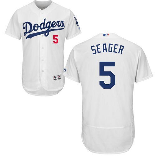 Dodgers #5 Corey Seager White Flexbase Authentic Collection Stitched Baseball Jersey