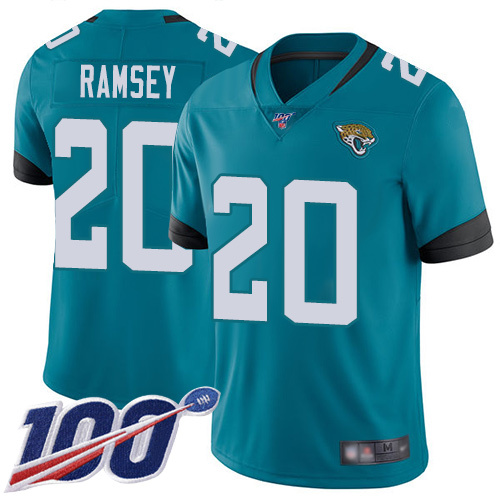 Jacksonville Jaguars #20 Jalen Ramsey Teal Green Alternate Men's Stitched Football 100th Season Vapor Limited Jersey