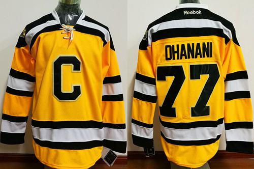 Boston Bruins #77 Dhanani Yellow C Stitched NHL Jersey