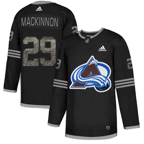 Men's Adidas Colorado Avalanche #29 Nathan MacKinnon Black Authentic Classic Stitched NHL Jersey