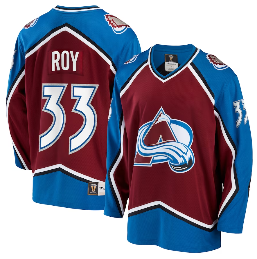 Men's Fanatics Branded Patrick Roy Burgundy Colorado Avalanche Breakaway Retired Player Jersey