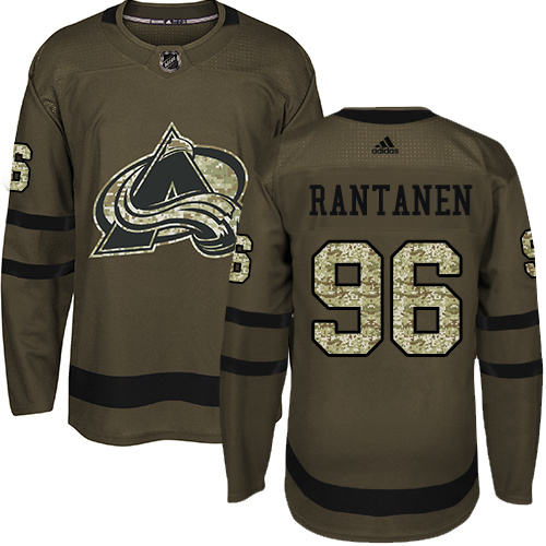 Adidas Colorado Avalanche #96 Mikko Rantanen Green Salute to Service Stitched NHL Jersey