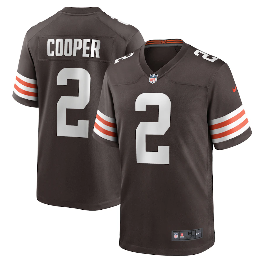 Men's Cleveland Browns #2 Amari Cooper Nike Brown Player Game Jersey