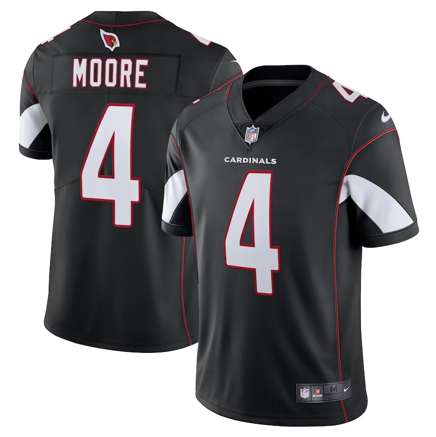 Men's Arizona Cardinals #4 Rondale Moore Nike Black Alternate Vapor Limited Jersey