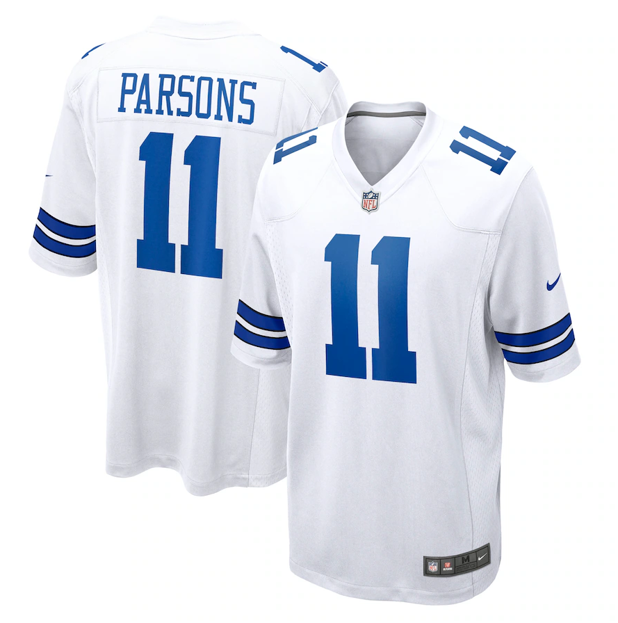 Men's Dallas Cowboys #11 Micah Parsons Nike White Game Jersey