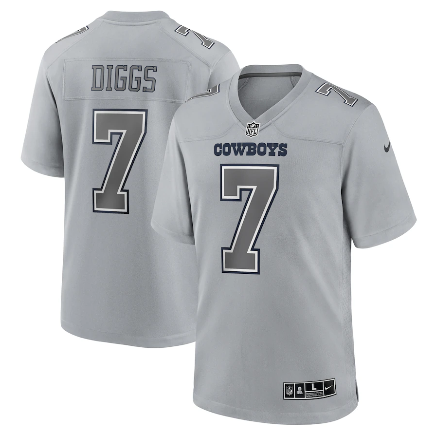 Men's Dallas Cowboys #7 Trevon Diggs Nike Gray Atmosphere Fashion Game Jersey